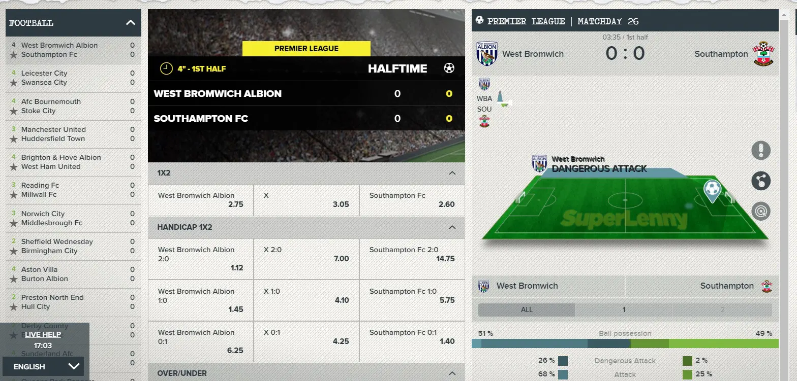 Live betting gets more popular and popular