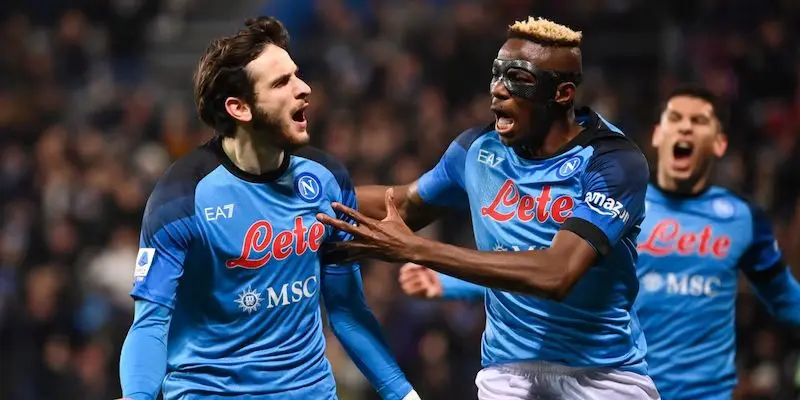 Napoli Football Players celebrating