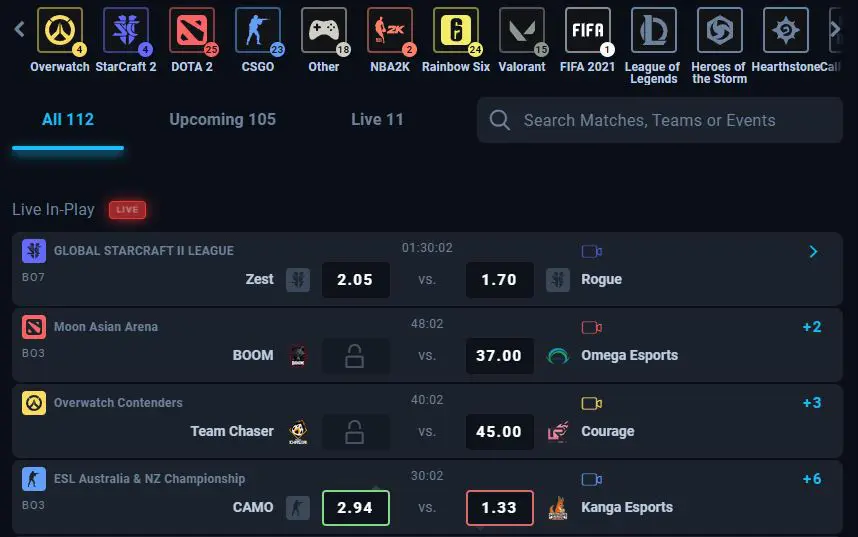 thunderpick esports